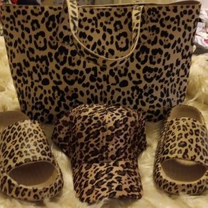 Caroline cheata bag throw in shoes and hat